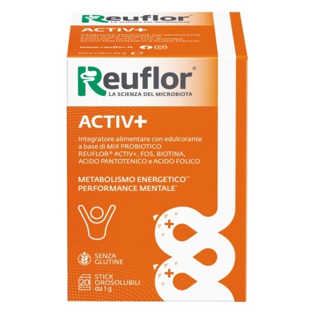 Reuflor Activ+ integratore probiotico per performance mentale 20 stick Reuflor Activ+ integratore probiotico per performance mentale 20 stick