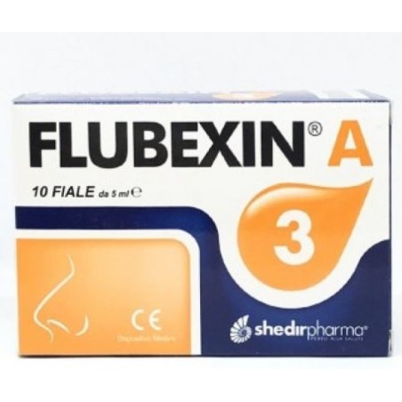 Flubexin A 3 soluzione ipertonica nasale per pulizia delle fosse nasali degli adulti 10 fiale Flubexin A 3 soluzione ipertonica nasale per pulizia delle fosse nasali degli adulti 10 fiale