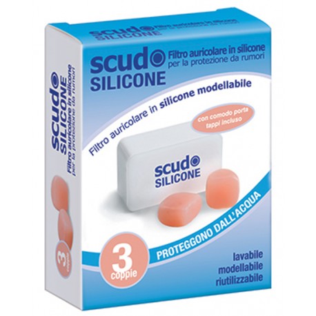 Scudo Silicone filtro auricolare modellabile per proteggersi dall'inquinamento acustico 6 pezzi