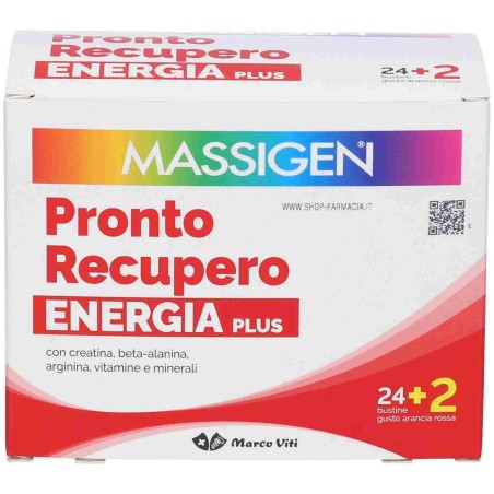 Massigen Pronto Recupero Energia Plus Integratore Ricostituente 24 bustine Massigen Pronto Recupero Energia Plus Integratore Ricostituente 24 bustine