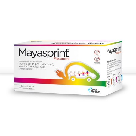 Maya Pharma Mayasprint integratore multivitaminico 10 flaconcini Maya Pharma Mayasprint integratore multivitaminico 10 flaconcini