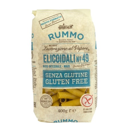 Rummo Elicoidali N49 pasta di riso integrale e mais senza glutine 400 g Rummo Elicoidali N49 pasta di riso integrale e mais senza glutine 400 g