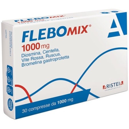 Aristeia Flebomix 1000 mg integratore per funzionalità del microcircolo 30 compresse Aristeia Flebomix 1000 mg integratore per funzionalità del microcircolo 30 compresse