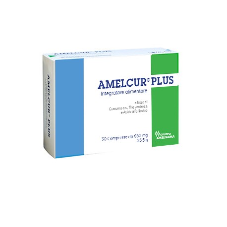 Amelcur Plus integratore antiossidante con curcuma e te verde 30 compresse