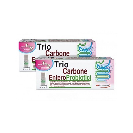 Trio Carbone EnteroProbiotici integratore per l’equilibrio della flora intestinale 7 flaconcini x 10 ml