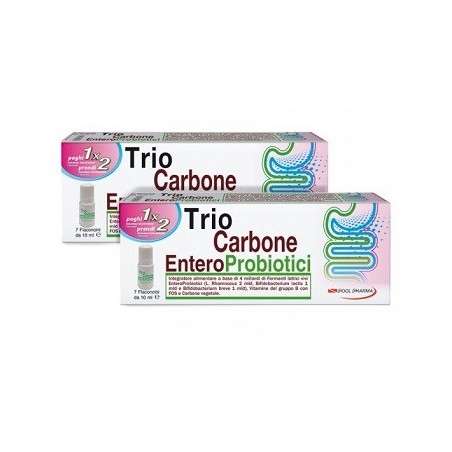 Trio Carbone EnteroProbiotici integratore per l’equilibrio della flora intestinale 7 flaconcini x 10 ml Trio Carbone EnteroProbiotici integratore per l’equilibrio della flora intestinale 7 flaconcini x 10 ml