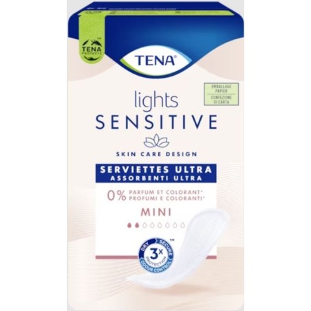 Tena Lady Lights Sensitive Ultra Pad Mini assorbenti per piccole perdite 20 pezzi Tena Lady Lights Sensitive Ultra Pad Mini assorbenti per piccole perdite 20 pezzi