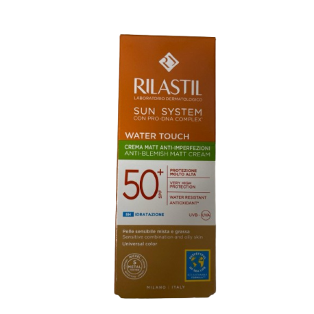 Rilastil Sun System Water Touch Matt COLOR spf 50+ - Protezione solare viso pelle mista e grassa 50 ml