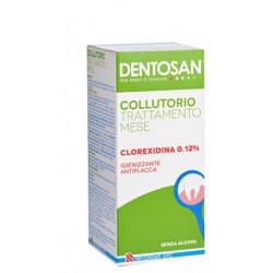 Dentosan Collutorio alla clorexidina 0,12% igienizzante antiplacca trattamento mese 500 ml