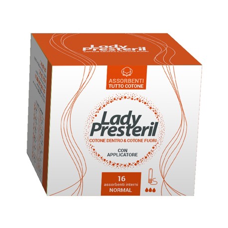 Lady Presteril Assorbenti Interni Normal 100% cotone ipoallergenico 16 pezzi