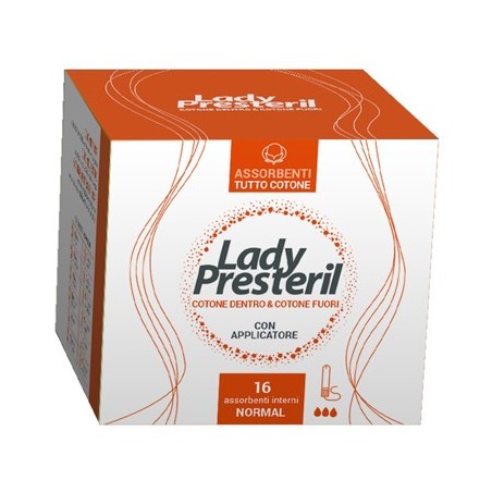 Lady Presteril Assorbenti Interni Normal 100% cotone ipoallergenico 16 pezzi Lady Presteril Assorbenti Interni Normal 100% cotone ipoallergenico 16 pezzi