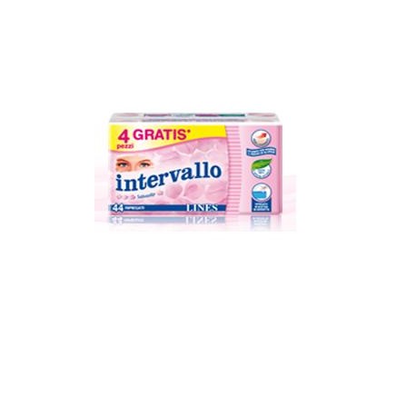 Lines Intervallo Sensitive Salvaslip ripiegati 100% naturali 40 pezzi