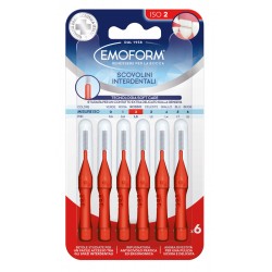 Emoform Scovolino per igiene orale ottimale Iso 2 Rosso 6 pezzi