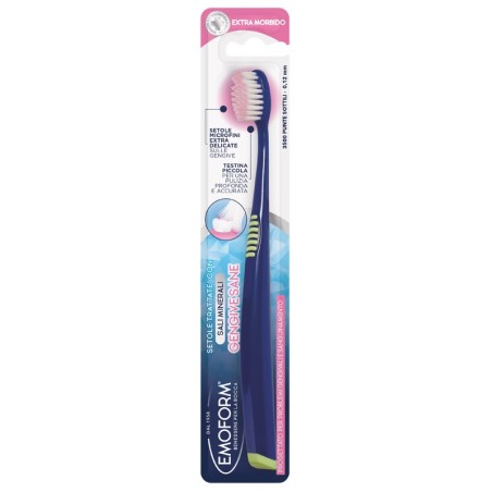 Emoform Spazzolino Gengive Sane setole extra morbide trattate con sali minerali 1 pezzo Emoform Spazzolino Gengive Sane setole extra morbide trattate con sali minerali 1 pezzo