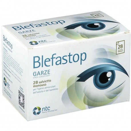 Blefastop Garze con Hy-ter detergente e decongestionante per occhi 28 salviette