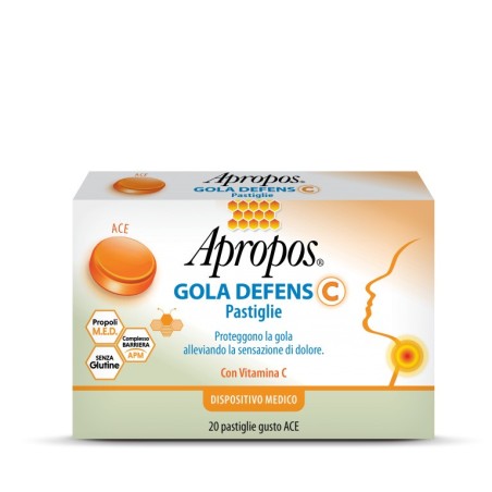 Apropos Gola Defens C Ace pastiglie protettive per la gola 20 caramelle Apropos Gola Defens C Ace pastiglie protettive per la gola 20 caramelle