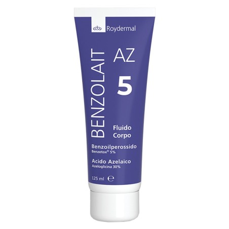 Roydermal Benzolait Az 5 Fluido corpo per pelli grasse a tendenza acneica 125 ml Roydermal Benzolait Az 5 Fluido corpo per pelli grasse a tendenza acneica 125 ml