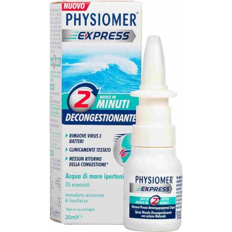 Physiomer Express Spray Nasale Decongestionante per Vie respiratorie 20ml Physiomer Express Spray Nasale Decongestionante per Vie respiratorie 20ml