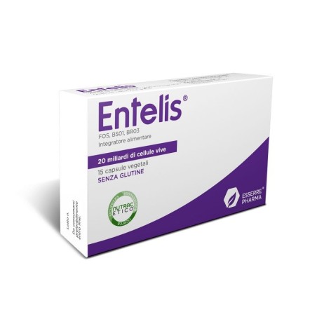Entelis Integratore con Fermenti lattici vivi per Equilibrio della flora batterica 15 capsule Entelis Integratore con Fermenti lattici vivi per Equilibrio della flora batterica 15 capsule
