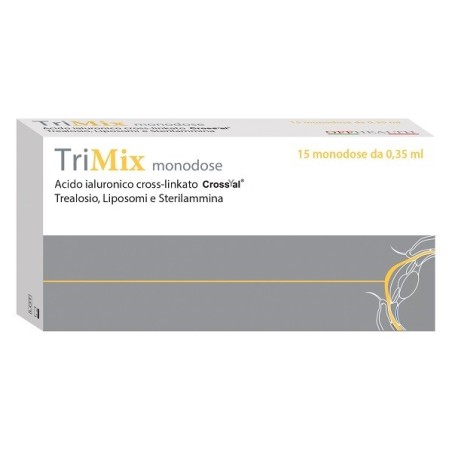 Trimix Gocce Oculari 15 Flaconcini Monodose 0,35 ml: idratazione e protezione avanzata per il benessere dei tuoi occhi. Trimix Gocce Oculari 15 Flaconcini Monodose 0,35 ml: idratazione e protezione avanzata per il benessere dei tuoi occhi.
