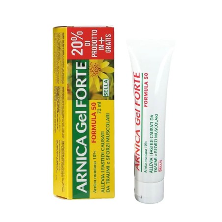 Sella Arnica 10% Gel Forte Formula 50 per contusioni e affaticamento muscolare 72ml Sella Arnica 10% Gel Forte Formula 50 per contusioni e affaticamento muscolare 72ml