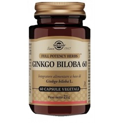 Solgar Ginkgo Biloba 60 - Integratore alimentare a base di ginkgo biloba 60 capsule