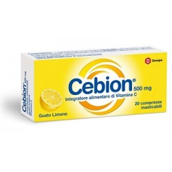 Cebion Integratore di Vitamina C Gusto Limone 20 Compresse Masticabili