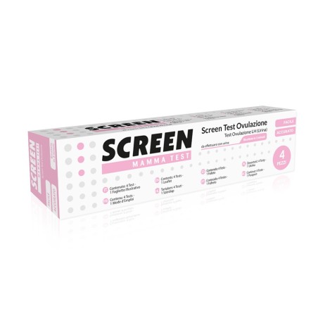 Screen Pharma SreenTest Ovulazione per LH nelle Urine 4 pezzi Screen Pharma SreenTest Ovulazione per LH nelle Urine 4 pezzi
