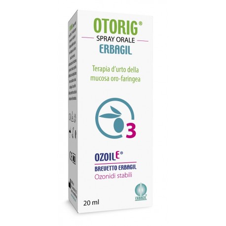 Erbagil Otorig Spray Orale per bruciore e gonfiore di gola bocca gengive 20 ml