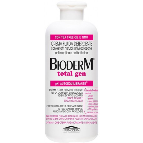 Bioderm Total Gen dermodetergente senza risciacquo per soggetti allettati incontinenti ospedalizzati 1000 ml