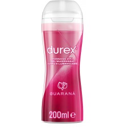 Durex Massage 2 In 1 gel lubrificante al guaranà stimolante intimo per massaggio corpo 200 ml
