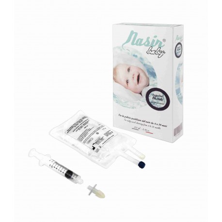 Nasir Baby Lavaggio nasale per bambini sacca da 250 ml + erogatore + siringa 10 ml