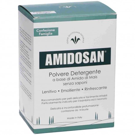 Amidosan Polvere Detergente Emollliente e Lenitiva per il Bagnetto del Neonato 14 buste da 40 g