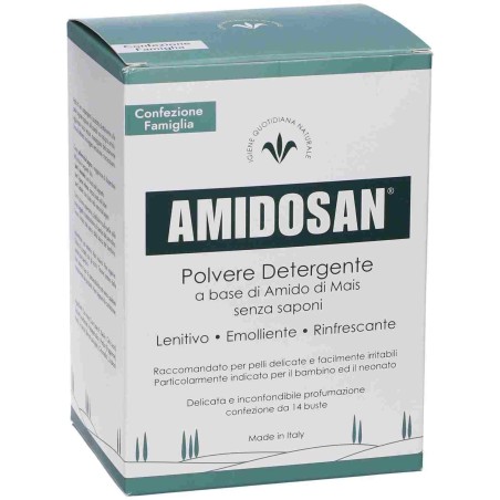 Amidosan Polvere Detergente Emollliente e Lenitiva per il Bagnetto del Neonato 14 buste da 40 g Amidosan Polvere Detergente Emollliente e Lenitiva per il Bagnetto del Neonato 14 buste da 40 g