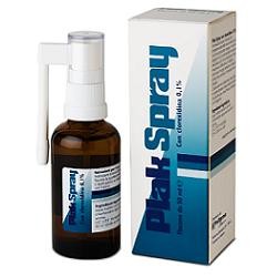 Plak Spray Clorexidina 0,1% disinfettante del cavo orale per difficoltà e interventi 50 ml gusto menta