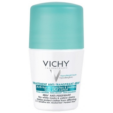 Vichy deodorante roll-on antitraspirante 48 ore per sudorazione intensa 50 ml