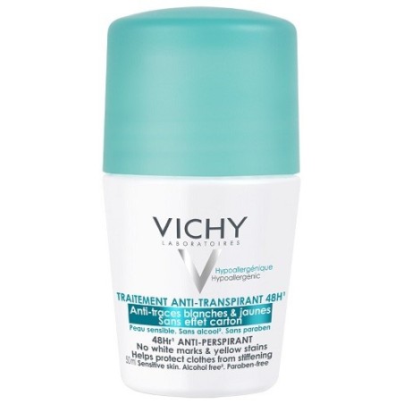 Vichy deodorante roll-on antitraspirante 48 ore per sudorazione intensa 50 ml Vichy deodorante roll-on antitraspirante 48 ore per sudorazione intensa 50 ml