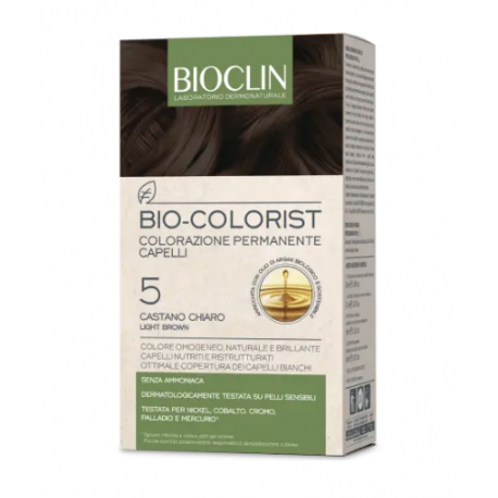 Bioclin Bio Colorist 5 - Castano chiaro tinta per capelli con Argan BIO