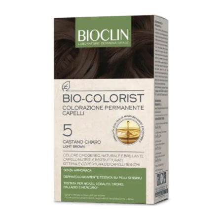 Bioclin Bio Colorist 5 - Castano chiaro tinta per capelli con Argan BIO Bioclin Bio Colorist 5 - Castano chiaro tinta per capelli con Argan BIO