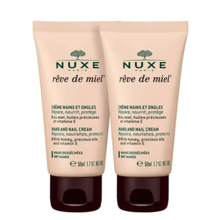 Nuxe Reve de Miel Crema mani e unghie idratante profumata 2 x 50 ml Nuxe Reve de Miel Crema mani e unghie idratante profumata 2 x 50 ml