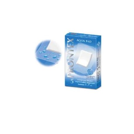 Safety Prontex Aqua Pad Compressa adesiva con supporto trasparente impermeabile 5 x 7 cm