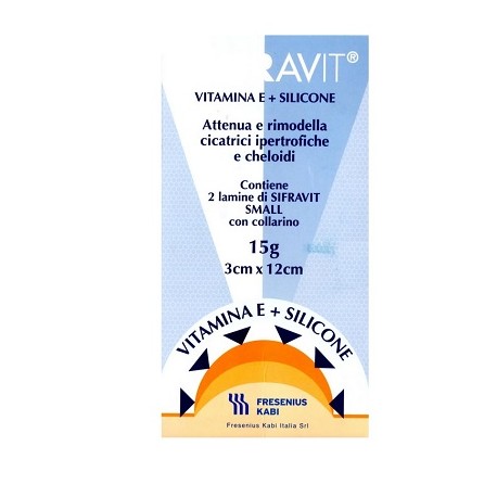 Sifravit vitamina E + silicone attenua e rimodella cicatrici ipertrofiche e cheloidi 2 pezzi 3 x 12 cm