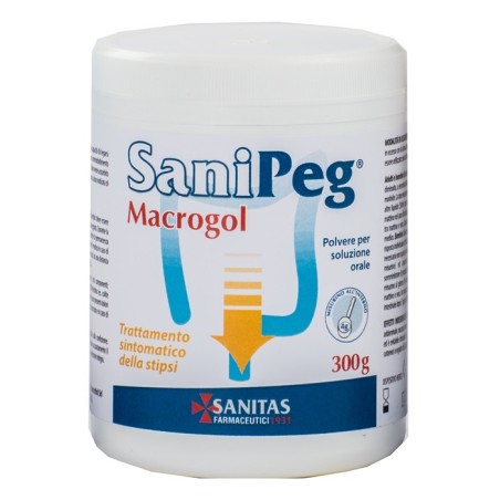 Sanipeg Macrogol Trattamento sintomatico della stipsi polvere 300 g Sanipeg Macrogol Trattamento sintomatico della stipsi polvere 300 g