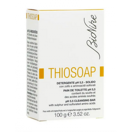 Thiosoap sapone solido allo zolfo colloidale pH 5.5 per pelli grasse e sensibili 100 g