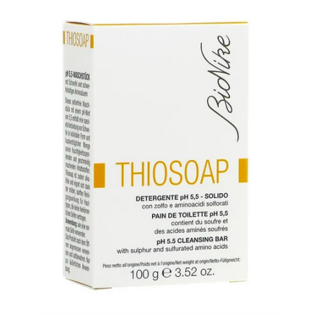 Thiosoap sapone solido allo zolfo colloidale pH 5.5 per pelli grasse e sensibili 100 g Thiosoap sapone solido allo zolfo colloidale pH 5.5 per pelli grasse e sensibili 100 g