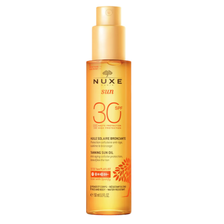 Nuxe Sun Olio abbronzante profumato viso corpo alta protezione SPF30 150 ml Nuxe Sun Olio abbronzante profumato viso corpo alta protezione SPF30 150 ml