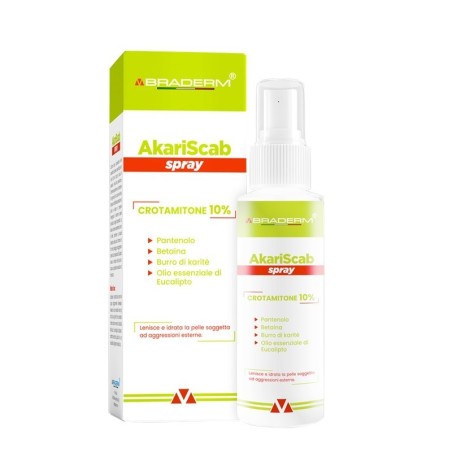 AkariScab lozione spray per pelle e capelli contro i parassiti dell'uomo 100 ml AkariScab lozione spray per pelle e capelli contro i parassiti dell'uomo 100 ml