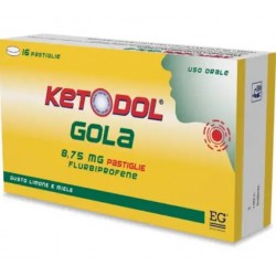 Ketodol Gola 8,75 mg 16 pastiglie gusto limone e miele