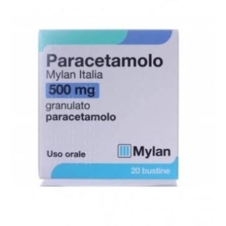 Paracetamolo Mylan 500 mg 20 bustine granulato Paracetamolo Mylan 500 mg 20 bustine granulato