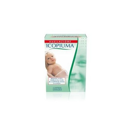Icopiuma Benda a compressione fisiologica rete ombelicale con garze sterili 1 pezzo Icopiuma Benda a compressione fisiologica rete ombelicale con garze sterili 1 pezzo